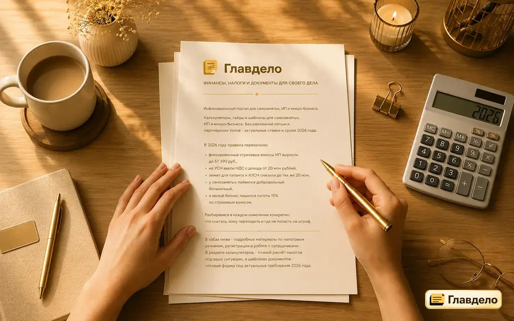 Шаблоны документов и расчёты по налогам и взносам для самозанятых и ИП